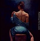 Blue Canvas Paintings - The Blue Dress